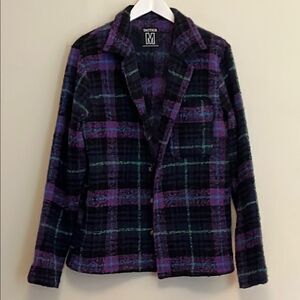 Tactics Skate wool/poly blend plaid jacket size medium